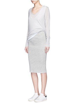 Figure View - Click To Enlarge - JAMES PERSE - Dense cotton rib knit pencil skirt