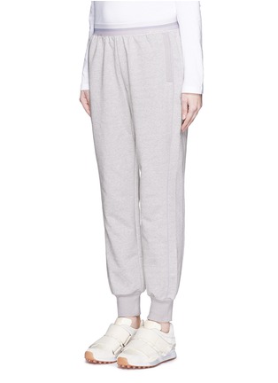 Front View - Click To Enlarge - ADIDAS BY STELLA MCCARTNEY - 'ESS' elastic waist organic cotton blend sweatpants