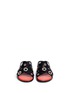 Front View - Click To Enlarge - PROENZA SCHOULER - Variegated grommet crisscross leather slide sandals