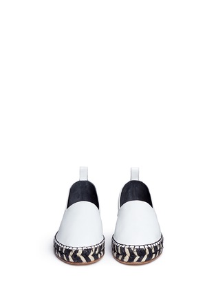 Front View - Click To Enlarge - PROENZA SCHOULER - Leather espadrille slip-ons