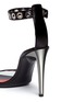 Detail View - Click To Enlarge - PROENZA SCHOULER - 'Grommet' acetate heel leather strap sandals