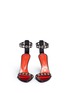 Front View - Click To Enlarge - PROENZA SCHOULER - 'Grommet' acetate heel leather strap sandals