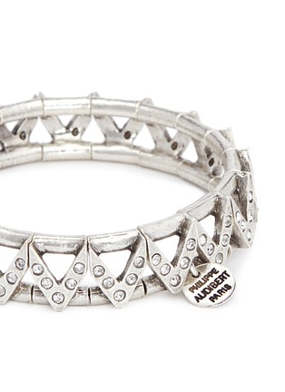 Detail View - Click To Enlarge - PHILIPPE AUDIBERT - 'VIWY' crystal bead cutout elastic bracelet