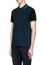 Front View - Click To Enlarge - MC Q - Contrast sleeve cotton piqué polo shirt