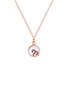Figure View - Click To Enlarge - LOQUET LONDON - 18k rose gold ruby zodiac charm - Aries