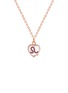 Figure View - Click To Enlarge - LOQUET LONDON - 18k rose gold ruby zodiac charm - Leo