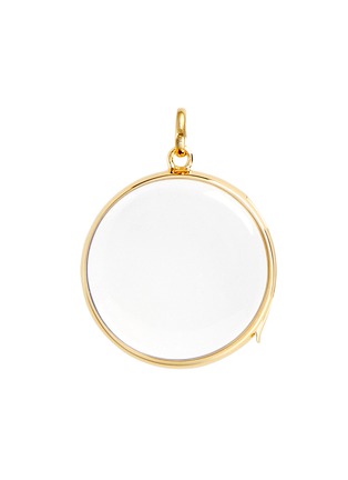 Main View - Click To Enlarge - LOQUET LONDON - 14k yellow gold rock crystal round locket - Large 22mm