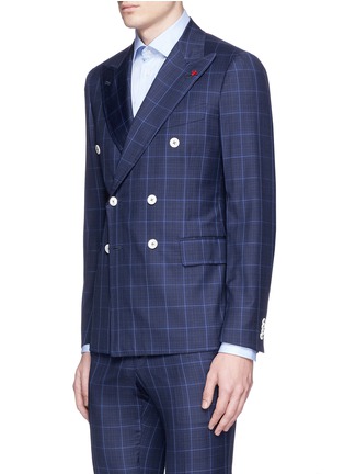 Front View - Click To Enlarge - ISAIA - 'Cortina' windowpane check wool suit