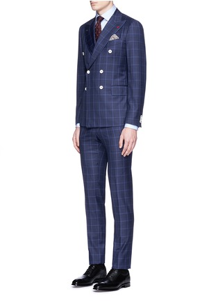 Figure View - Click To Enlarge - ISAIA - 'Cortina' windowpane check wool suit