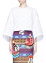 Main View - Click To Enlarge - STELLA JEAN - 'Conducente' broderie anglaise kimono sleeve cropped top