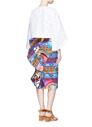 Figure View - Click To Enlarge - STELLA JEAN - 'Conducente' broderie anglaise kimono sleeve cropped top