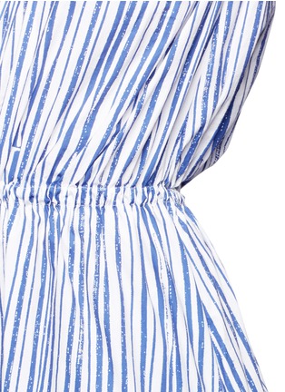 Detail View - Click To Enlarge - 72723 - Washed stripe print cotton off-shoulder top