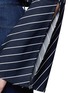 Detail View - Click To Enlarge - 72723 - Stripe bell sleeve tie-front poplin top