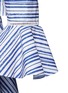 Detail View - Click To Enlarge - 72723 - Washed stripe print cotton off-shoulder top