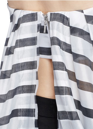 Detail View - Click To Enlarge - 72723 - Stripe print cascading frill bustier top