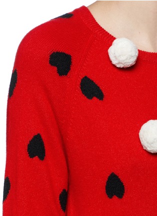 Detail View - Click To Enlarge - CHINTI & PARKER - Pompom heart intarsia cashmere sweater