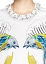 Detail View - Click To Enlarge - 3.1 PHILLIP LIM - Crystal rock neckline goldfish print top 
