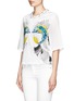 Front View - Click To Enlarge - 3.1 PHILLIP LIM - Crystal rock neckline goldfish print top 
