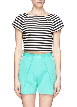 Main View - Click To Enlarge - ALICE & OLIVIA - Stripe pattern crop top