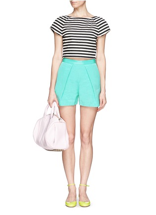 Figure View - Click To Enlarge - ALICE & OLIVIA - Stripe pattern crop top