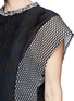 Detail View - Click To Enlarge - 3.1 PHILLIP LIM - Jewel neckline mesh cloqué dress