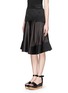 Front View - Click To Enlarge - SACAI - Peplum layer pinstripe skirt