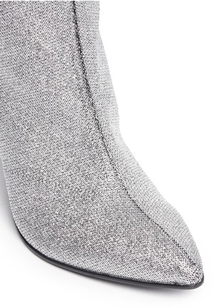 Detail View - Click To Enlarge - CLERGERIE - 'Koffra' stretch metallic glitter fabric boots