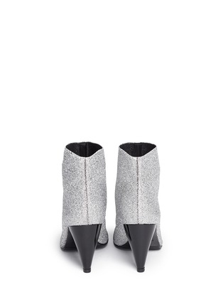 Back View - Click To Enlarge - CLERGERIE - 'Koffra' stretch metallic glitter fabric boots