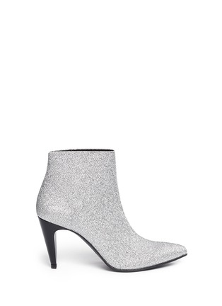 Main View - Click To Enlarge - CLERGERIE - 'Koffra' stretch metallic glitter fabric boots