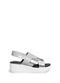 Main View - Click To Enlarge - CLERGERIE - 'Phator' mix leather platform sandals