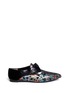 Main View - Click To Enlarge - CLERGERIE - Plume print suede lace-up shoes