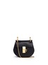 Main View - Click To Enlarge - CHLOÉ - 'Drew' mini grainy leather shoulder bag