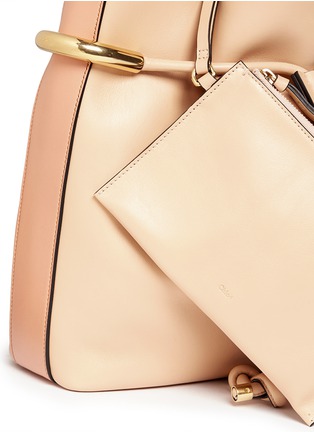 Detail View - Click To Enlarge - CHLOÉ - 'Emma' small leather drawstring bucket bag