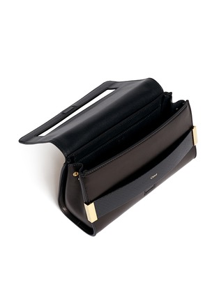 Detail View - Click To Enlarge - CHLOÉ - 'Elle' small ayers trim leather clutch
