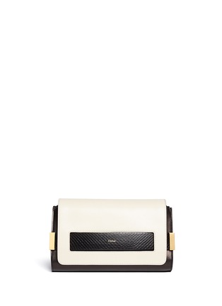 Main View - Click To Enlarge - CHLOÉ - 'Elle' small ayers trim leather clutch