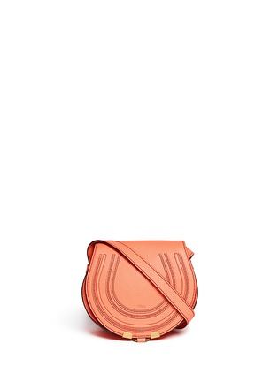 Main View - Click To Enlarge - CHLOÉ - 'Marcie' small leather crossbody saddle bag