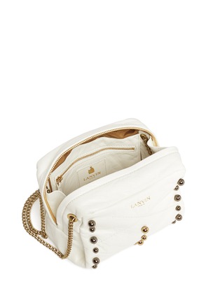 Detail View - Click To Enlarge - LANVIN - 'Baby Sugar' metal pearl leather crossbody bag
