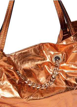 Detail View - Click To Enlarge - LANVIN - 'Carry Me' medium metallic leather quilted tote