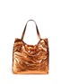 Back View - Click To Enlarge - LANVIN - 'Carry Me' medium metallic leather quilted tote