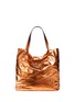 Main View - Click To Enlarge - LANVIN - 'Carry Me' medium metallic leather quilted tote