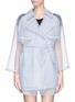 Main View - Click To Enlarge - ARMANI COLLEZIONI - Sheer cloqué silk organdy trench coat