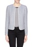 Main View - Click To Enlarge - ARMANI COLLEZIONI - Collarless bouclé tweed jacket