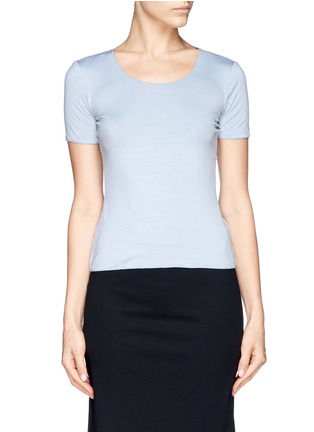 Main View - Click To Enlarge - ARMANI COLLEZIONI - Stretch jersey T-shirt