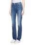 Front View - Click To Enlarge - ARMANI COLLEZIONI - High waist stretch jeans