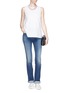 Figure View - Click To Enlarge - ARMANI COLLEZIONI - High waist stretch jeans