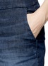 Detail View - Click To Enlarge - ARMANI COLLEZIONI - Whisker effect denim shorts