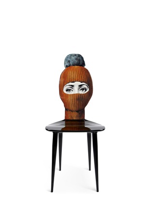 Main View - Click To Enlarge - FORNASETTI - Lux Gstaad chair - Orange/Pompom Blue
