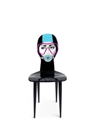 Main View - Click To Enlarge - FORNASETTI - Silvia Submarine chair - Light Blue/Mask Pink