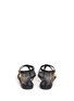 Back View - Click To Enlarge - ALEXANDER MCQUEEN - Skull charm chain leather thong sandals