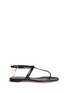 Main View - Click To Enlarge - ALEXANDER MCQUEEN - Skull charm chain leather thong sandals
